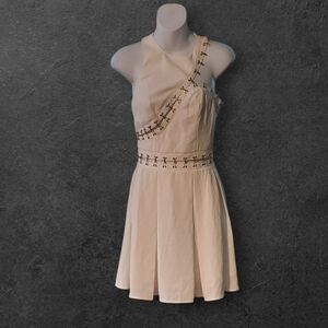 NWT Stylestalker Ivory The One Skater Dress Copper Accents~Sz Small